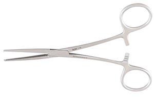 Ochsner-Baby Forceps, Extra Delicate, 1x2 Teeth, 5 1/2" (14.0 Cm), Curved